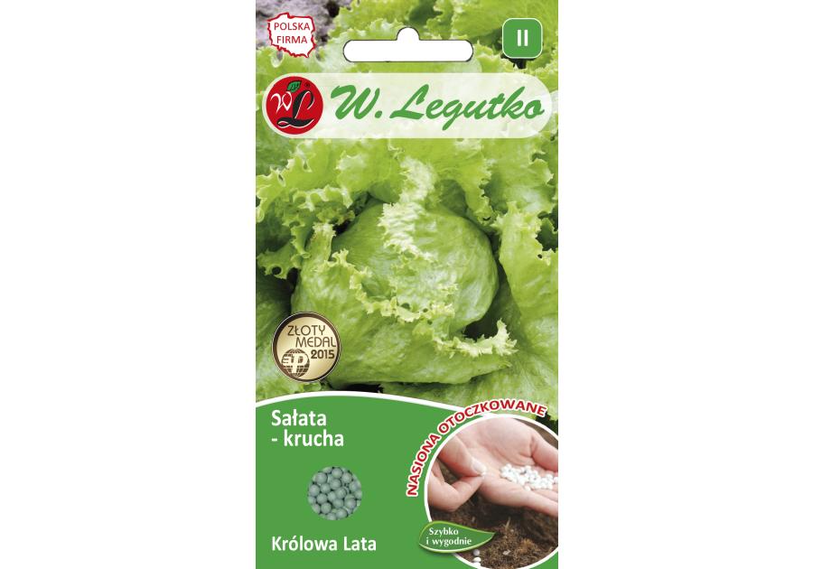 Sałata głowiasta krucha Królowa Lata nasiona otoczkowane 250 szt. W. LEGUTKO