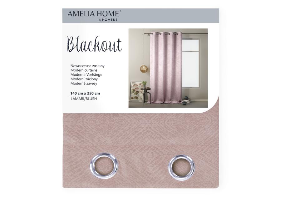 Zasłona Blackout Lamari pudrowy róż 140x250 cm AMELIAHOME