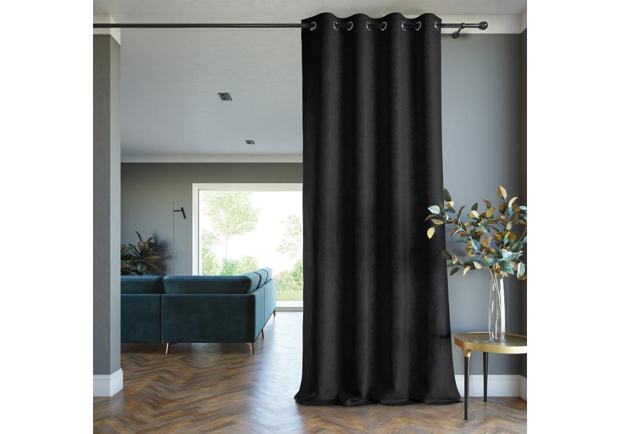 Zasłona Blackout Lamari czarny 140x250 cm AMELIAHOME