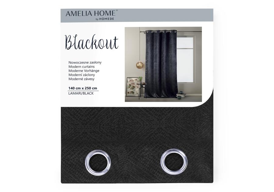 Zasłona Blackout Lamari czarny 140x250 cm AMELIAHOME