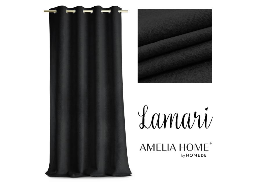 Zasłona Blackout Lamari czarny 140x250 cm AMELIAHOME