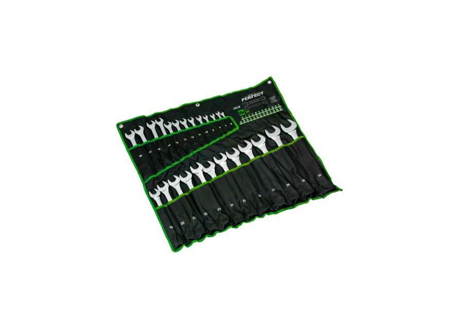 Klucze płasko-oczkowy 6-32 mm 12 elementów polerowany Perfect s-76753 STALCO