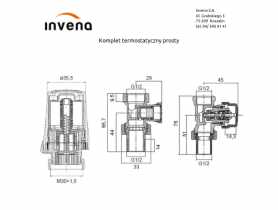 Komplet termostatyczny prosty INVENA