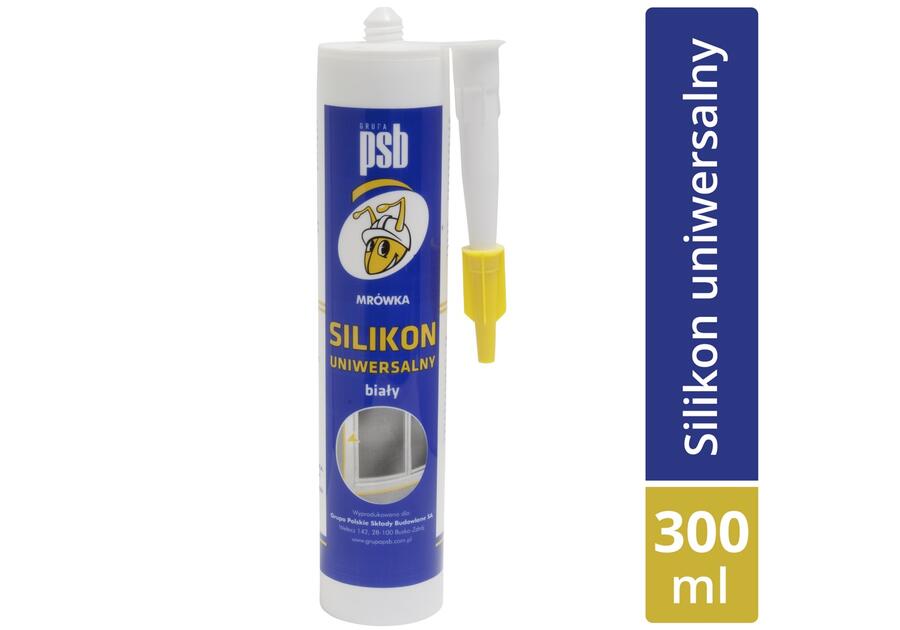 Silikon uniwersalny biały 300 ml PSB