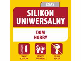 Silikon uniwersalny 280 ml szary SOUDAL