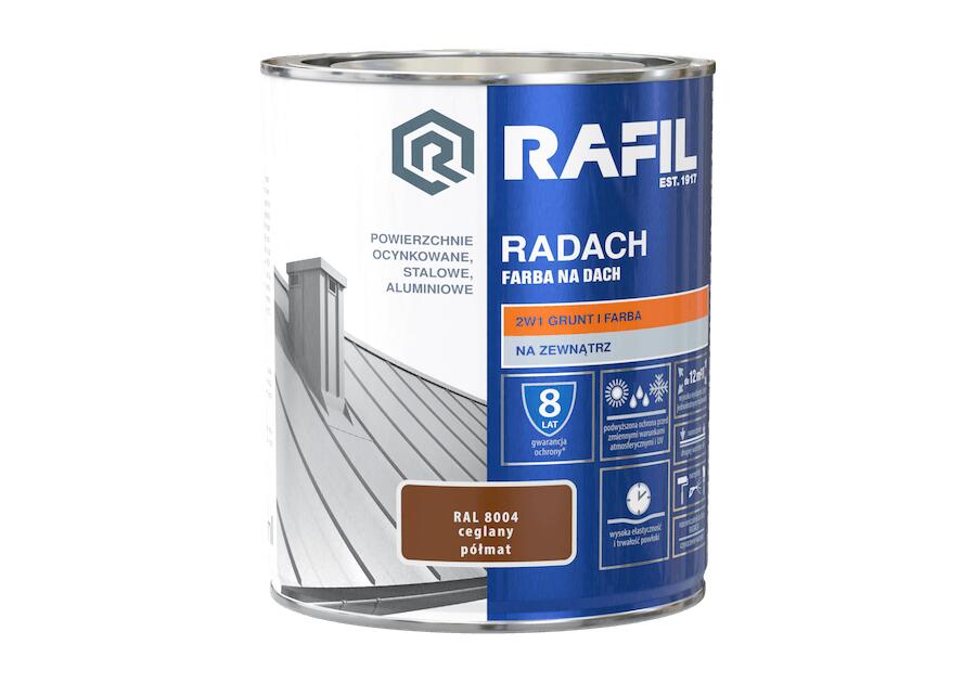 Farba dachowa ceglany RAL8004 0,75 L RADACH