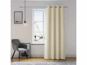 Zasłona Oxford Eyelets beżowy 140x250 cm AMELIAHOME