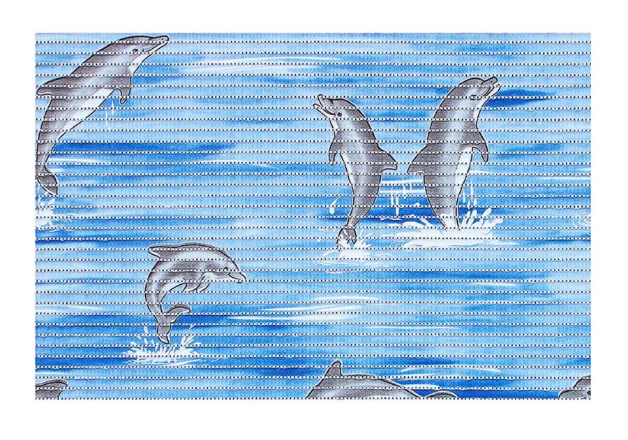 Mata piankowa Dolphin 50x80 cm niebieska BISK