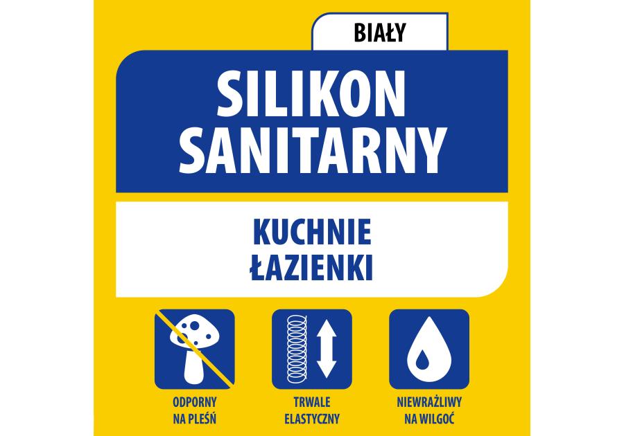 Silikon sanitarny 280 ml biały SOUDAL