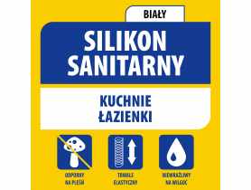 Silikon sanitarny 280 ml biały SOUDAL