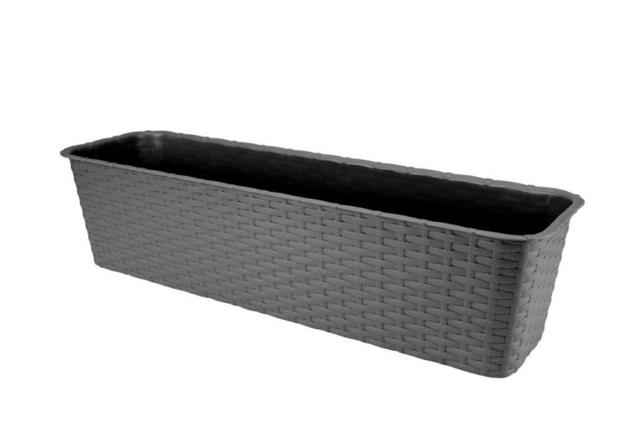 Doniczka balkonowa Rattan 60 cm grafit VERDENIA