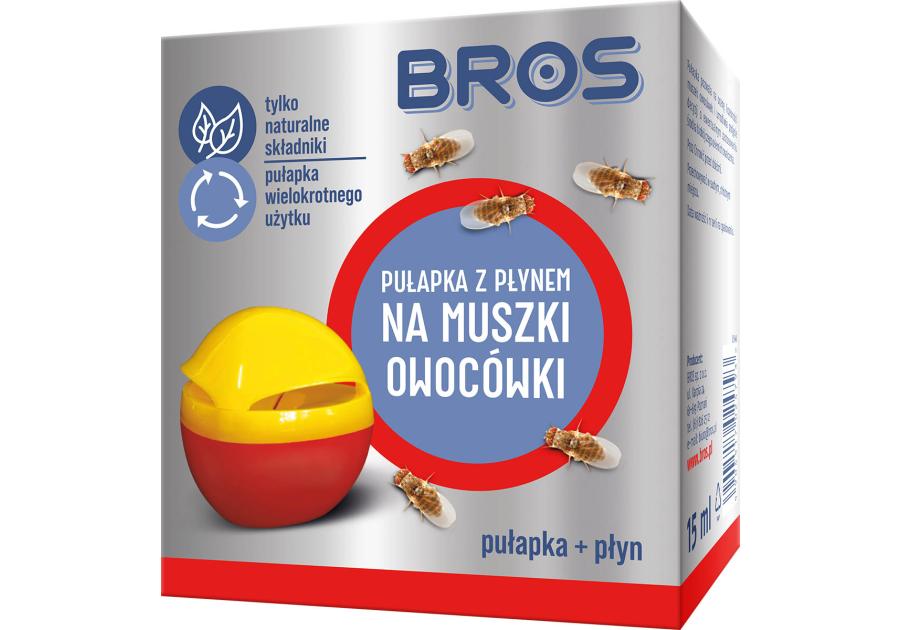 Pułapka z płynem na muszki owocówki BROS