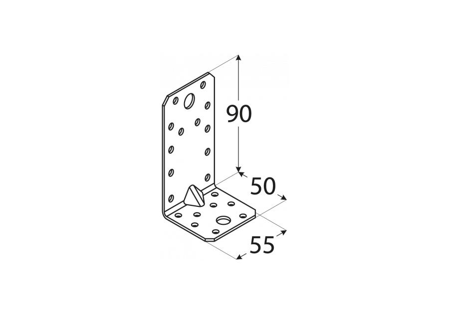 Kątownik z przetłoczeniem 9x5x5,5 cm KPL3 DMX