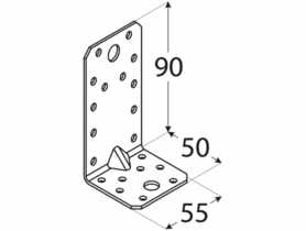 Kątownik z przetłoczeniem 9x5x5,5 cm KPL3 DMX