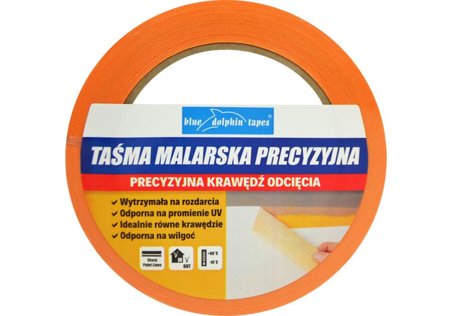 Taśma malarska precyzyjna 38 mm - 33 m BLUEDOLPHIN