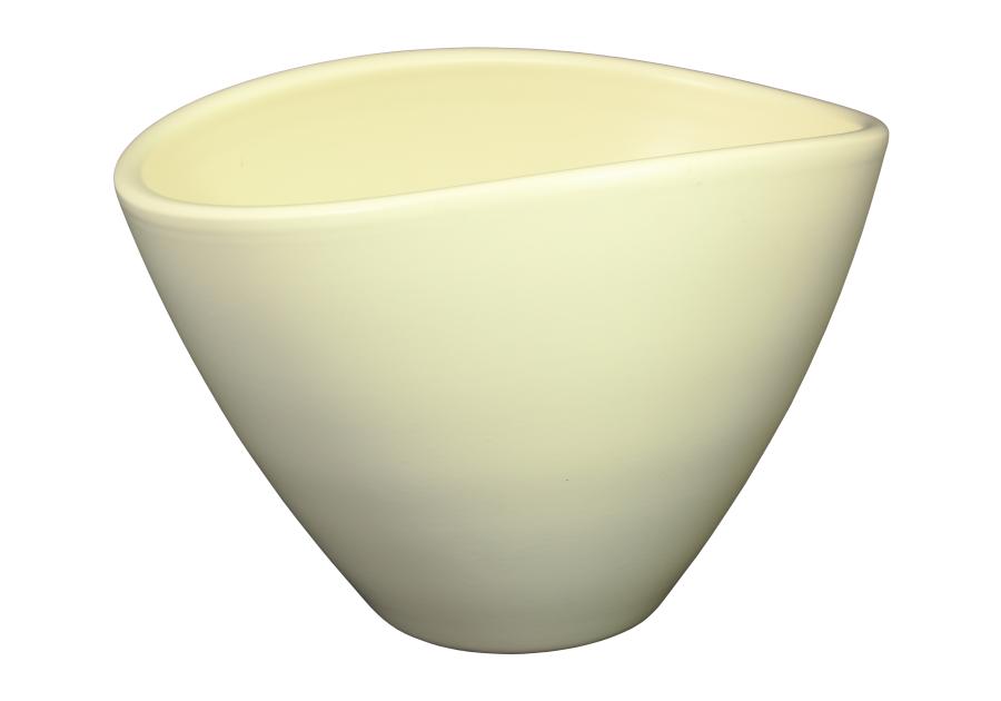 Osłonka doniczkowa owalna 20 cm kremowa CERMAX