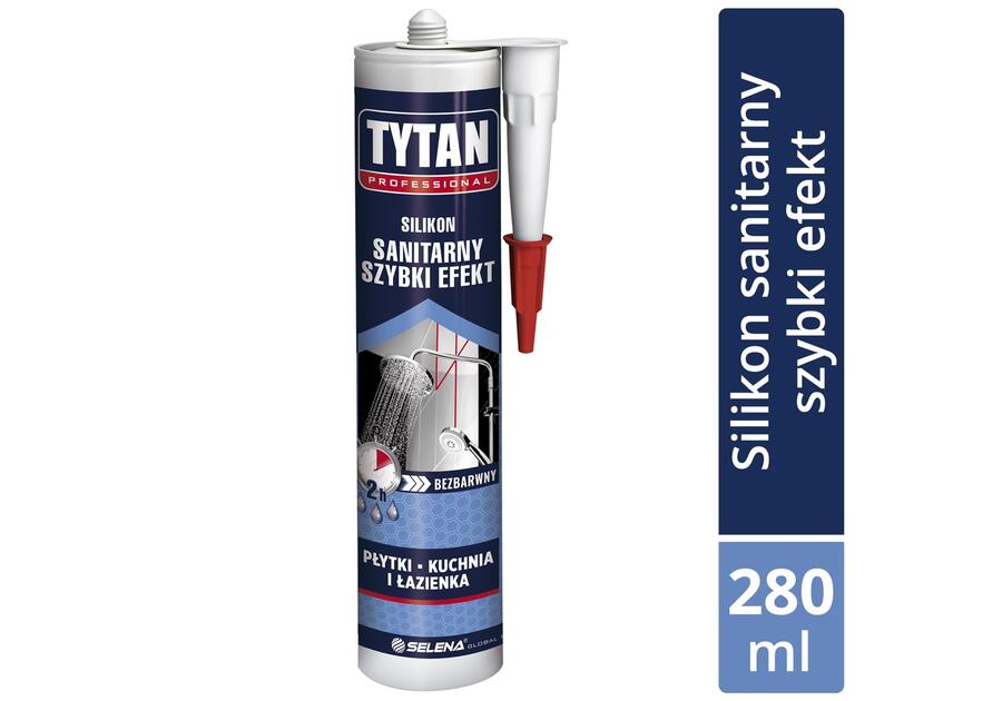 Silikon Sanitarny bezbarwny Szybki Efekt 280 ml TYTAN PROFESSIONAL