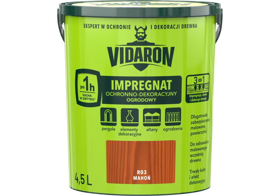 Impregnat ochronno- dekoracyjny 4,5 L mahoń VIDARON