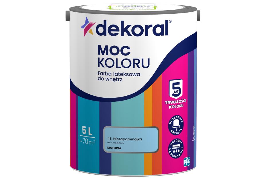 Farba lateksowa Moc Koloru niezapominajka 5 L DEKORAL