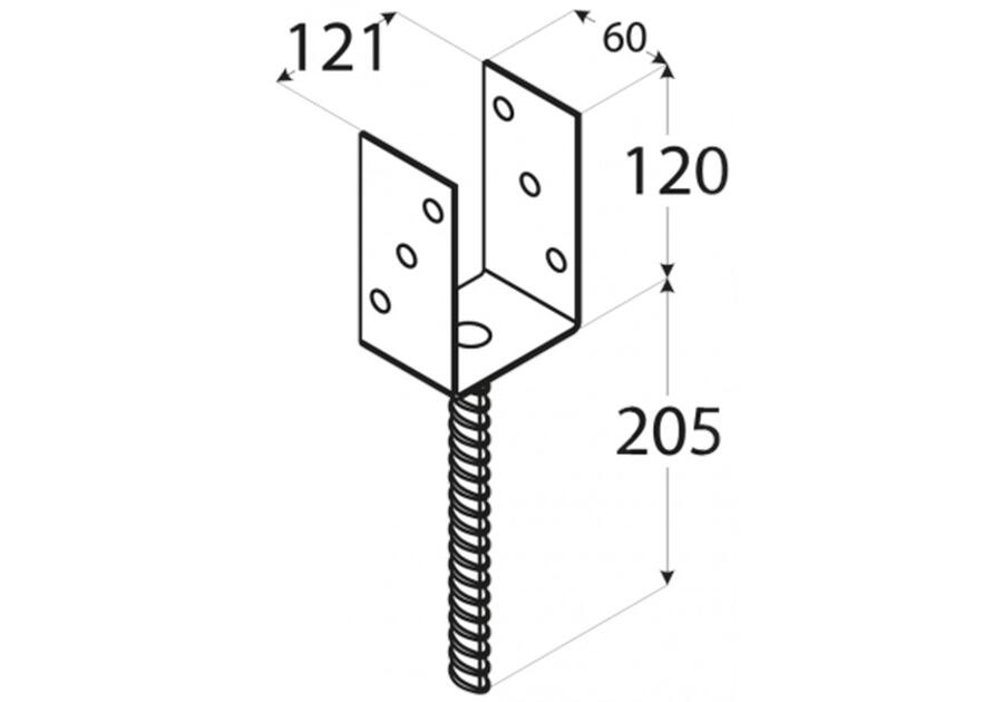 Podstawa słupa 12,1x12 cm 120 U DMX