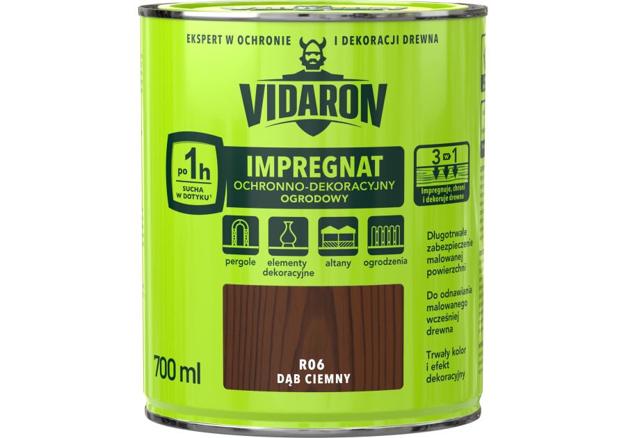 Impregnat ochronno-dekoracyjny dąb ciemny 0,7 L VIDARON