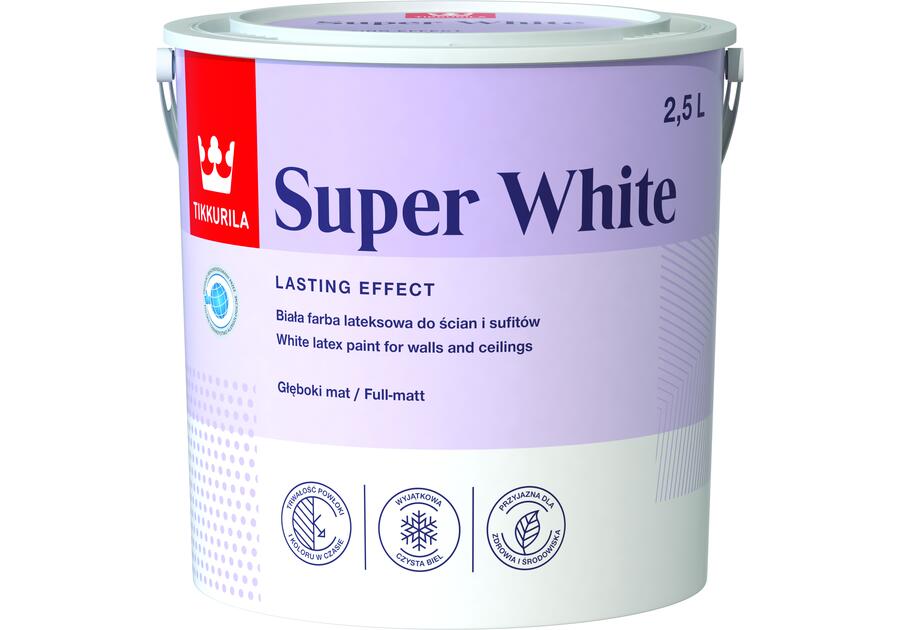 Farba lateksowa Super White 2,5 L TIKKURILA