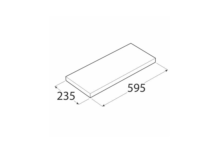 Półka samowisząca jabłoń 59,5x23,5 cm VELANO