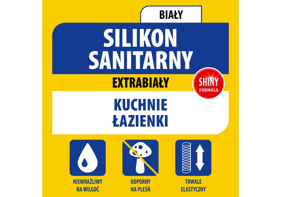 Silikon sanitarny extra biały 280 ml SOUDAL