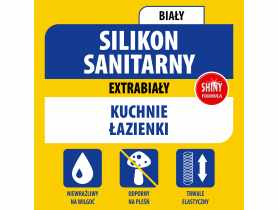 Silikon sanitarny extra biały 280 ml SOUDAL