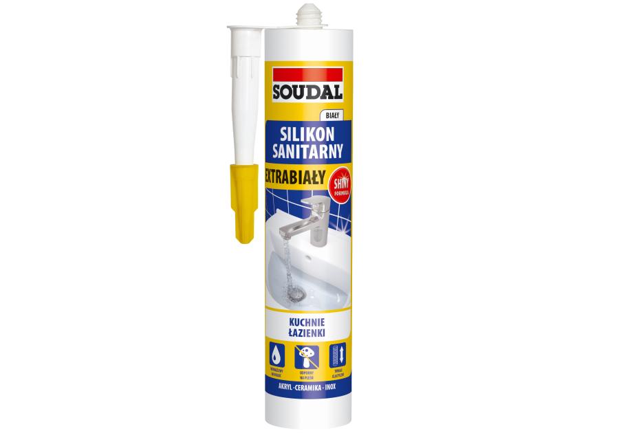 Silikon sanitarny extra biały 280 ml SOUDAL