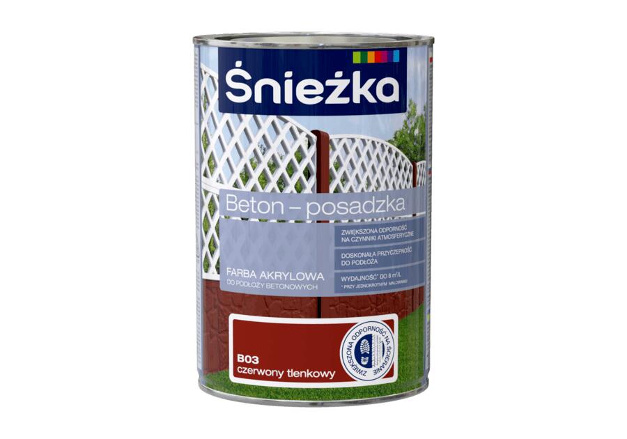 Farba Beton-Posadzka czerwony tlenkowy 1 L ŚNIEŻKA