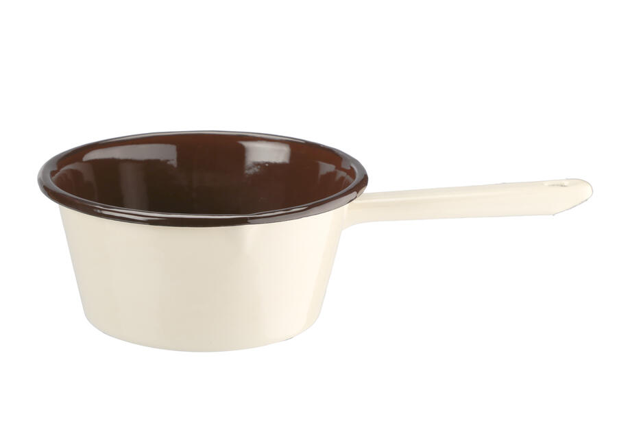 Rondel emaliowany gładki 3 L - 20 cm kremowy GALICJA
