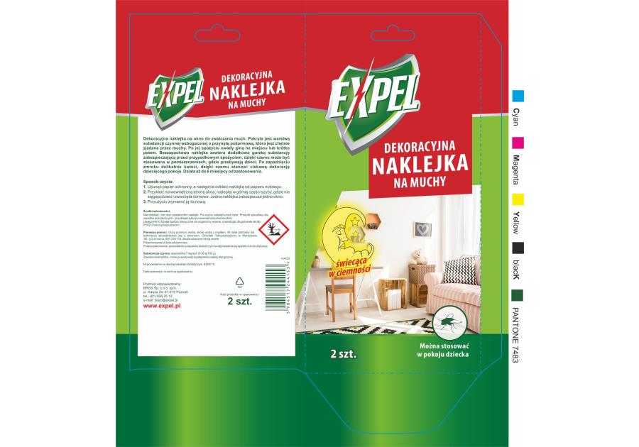 Naklejka na muchy dekoracyjna 2 szt. EXPEL