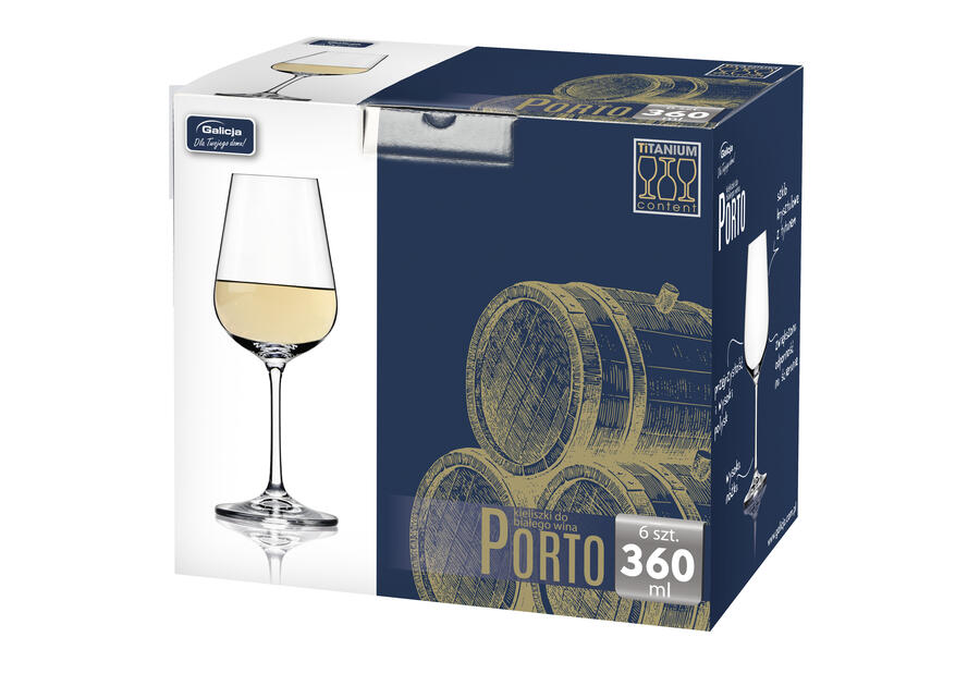 Kieliszek na wino Porto 360 ml - 6 szt. GALICJA