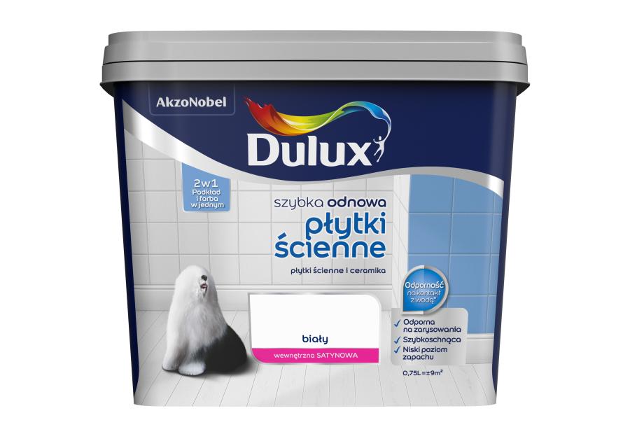 Farba Szybka Odnowa Płytki ścienne 0,75 L biała DULUX