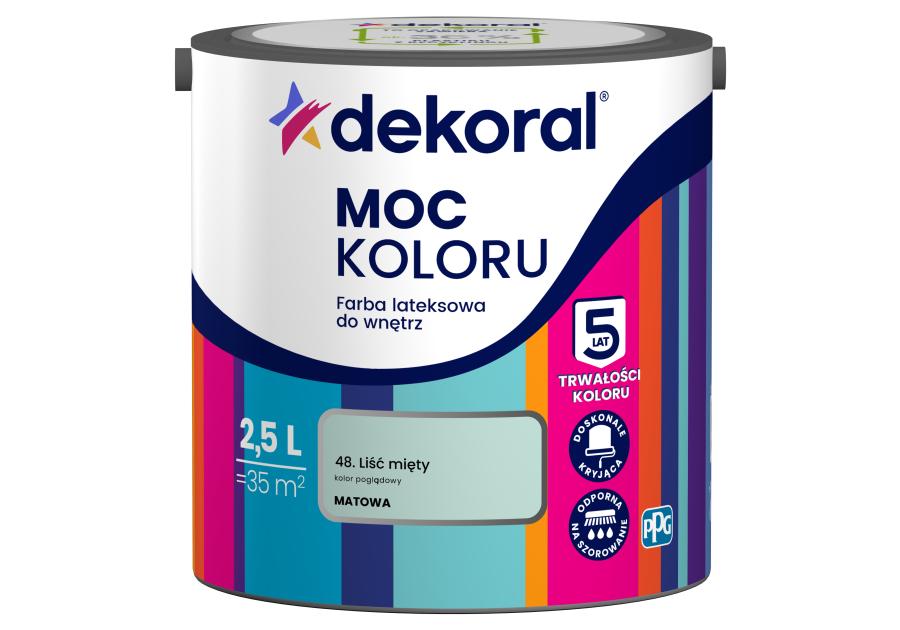 Farba lateksowa Moc Koloru liść mięty 2,5 L DEKORAL