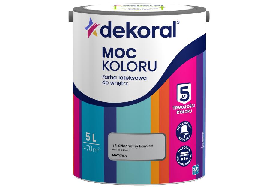 Farba lateksowa Moc Koloru szlachetny kamień 5 L DEKORAL