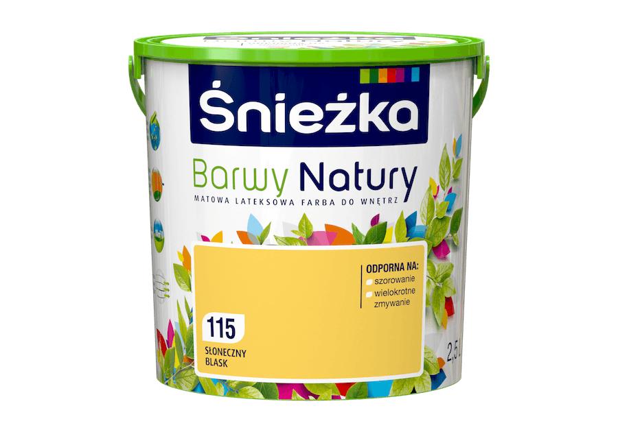 Farba do ścian i sufitów słoneczny blask 2,5 L ŚNIEŻKA