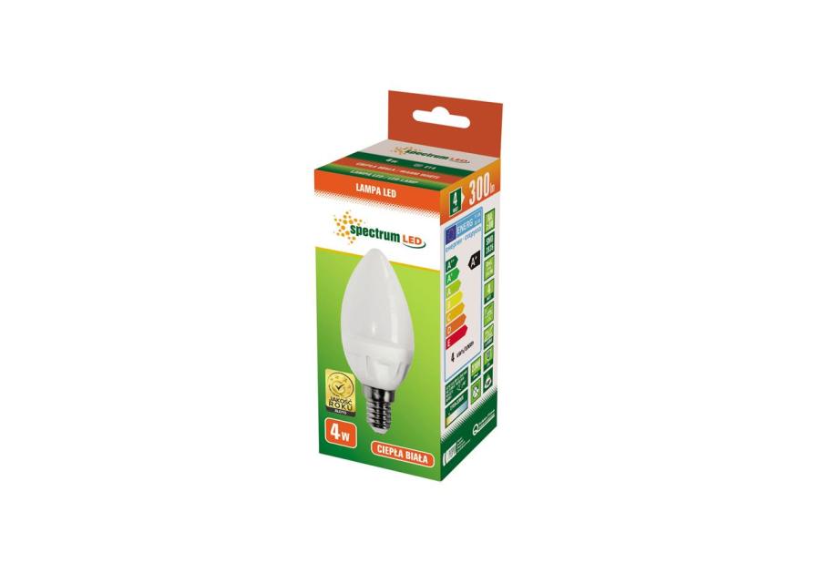 Żarówka LED świeca 4 W E14 ciepły biały SPECTRUM