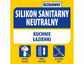 Silikon sanitarny neutralny 280 ml bezbarwny SOUDAL