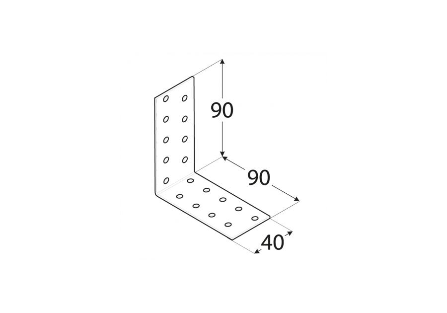 Kątownik montażowy 9x9x4 cm KM16 DMX