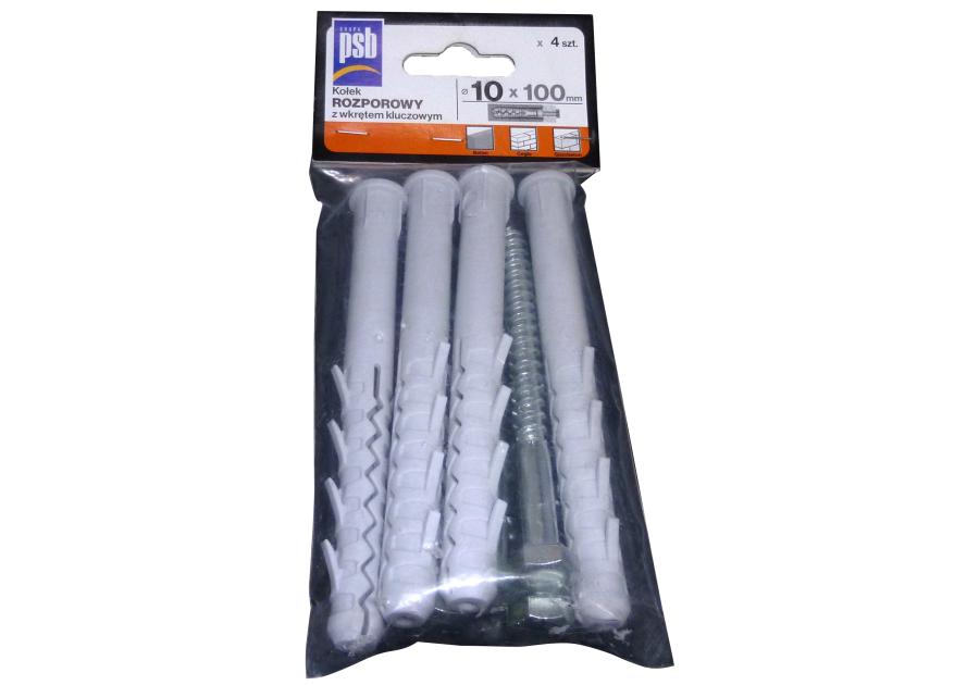 Kołek rozporowy z wkrętem kluczowym 10x100 mm - 4 szt. SILA