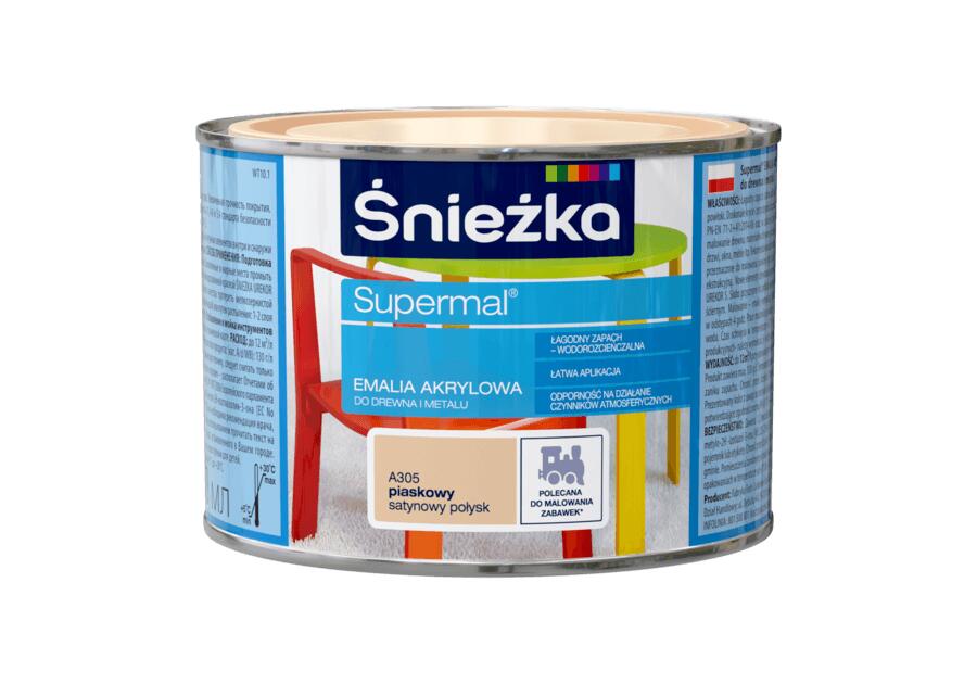 Farba emaliowo-akrylowa Supermal 0,4 L piaskowa ŚNIEŻKA