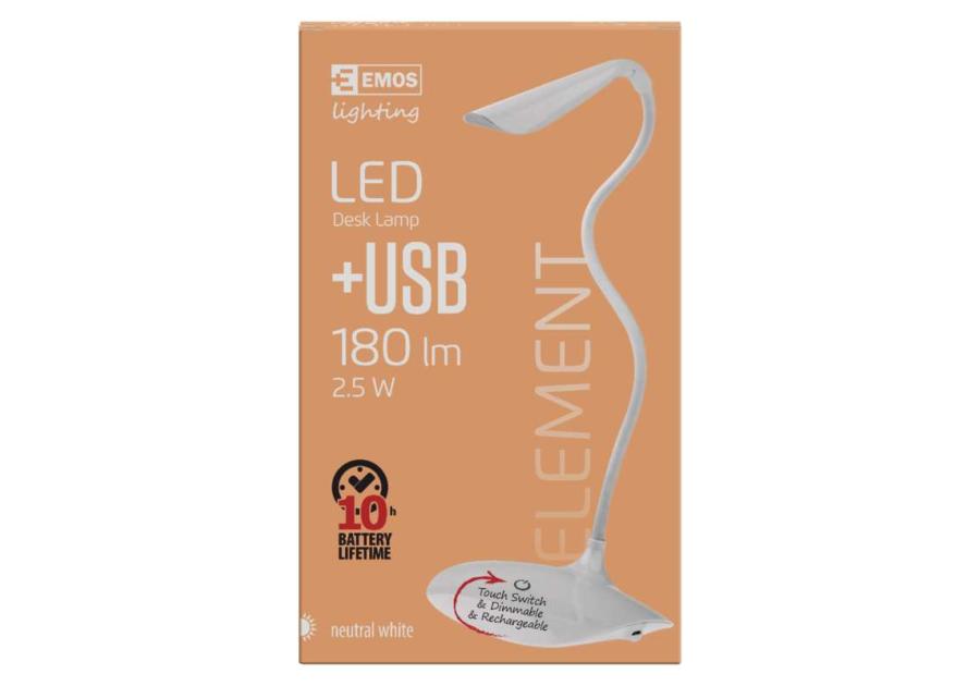 Lampa biurkowa LED ładowalna usb EMOS