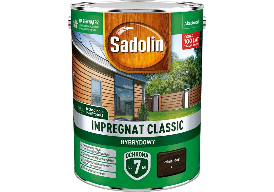 Impregnat ochronno-dekoracyjny hybrydowy Classic 4,5 L palisander SADOLIN