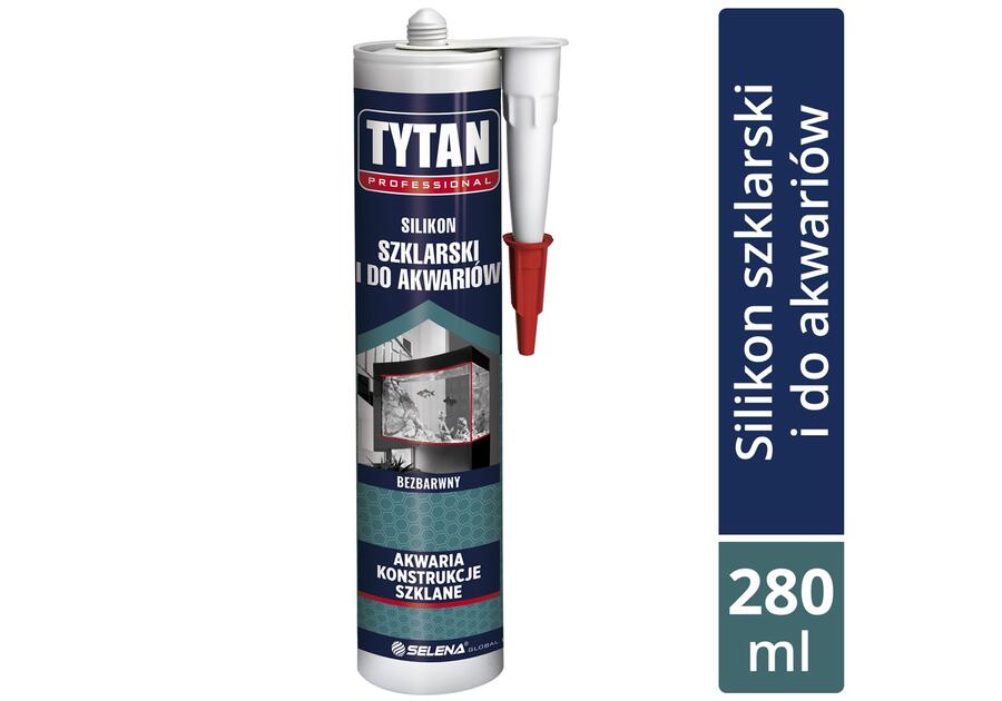 Silikon szklarski i do akwarium bezbarwny 280 ml TYTAN PROFESSIONAL