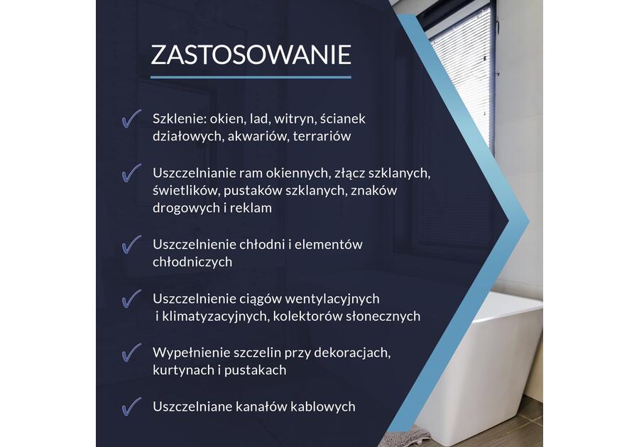 Silikon szklarski i do akwarium bezbarwny 280 ml TYTAN PROFESSIONAL