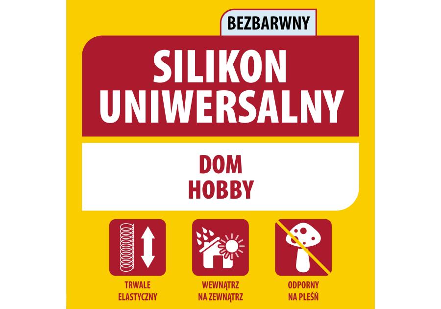 Silikon uniwersalny 280 ml bezbarwny SOUDAL