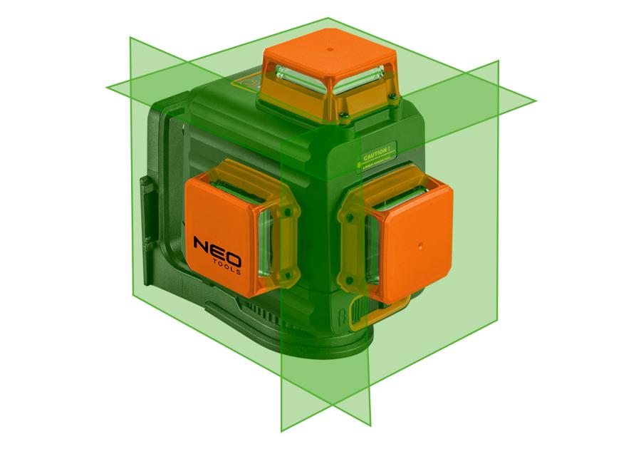 Laser 3D, zielony, walizka, tarcza celownicza, magnetyczny uchwyt, ładowarka NEO