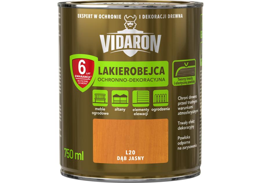 Lakierobejca dąb jasny L 20 - 0,75 L VIDARON